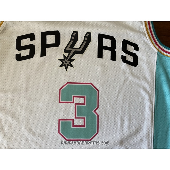 Camiseta San Antonio Spurs Keldon Johnson #3 Ciudad 2021-22 Blanco